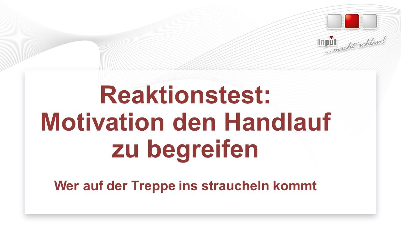 Sturzfrei Reaktionstest Treppenunfälle